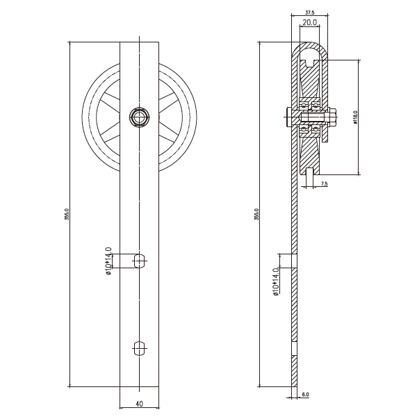 SPD081 – systém pro posuvné, závěsné dveře