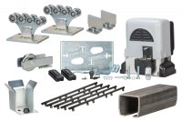 KIT POSUV 3 SB - Sada pro posuvnou bránu do 4 m a 325 kg s černou šínou 6m