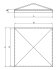 Záslepka čtvercová pro sloupek 150 x 150 mm, pozink