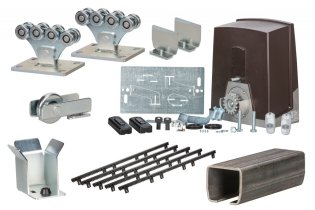 KIT POSUV 1 SB - Sada pro posuvnou bránu do 4 m a 300 kg s černou šínou 6m