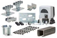 KIT POSUV 3 SBE - Sada pro posuvnou bránu do 4 m a 325 kg s černou šínou 5,6m